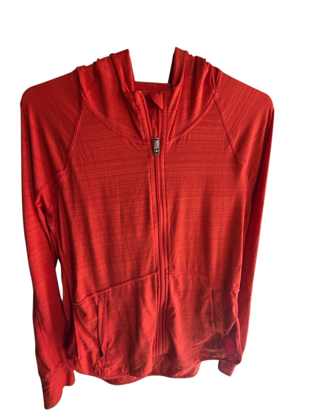 Athleta Bright Red Full-Zip Hoodie Jacket